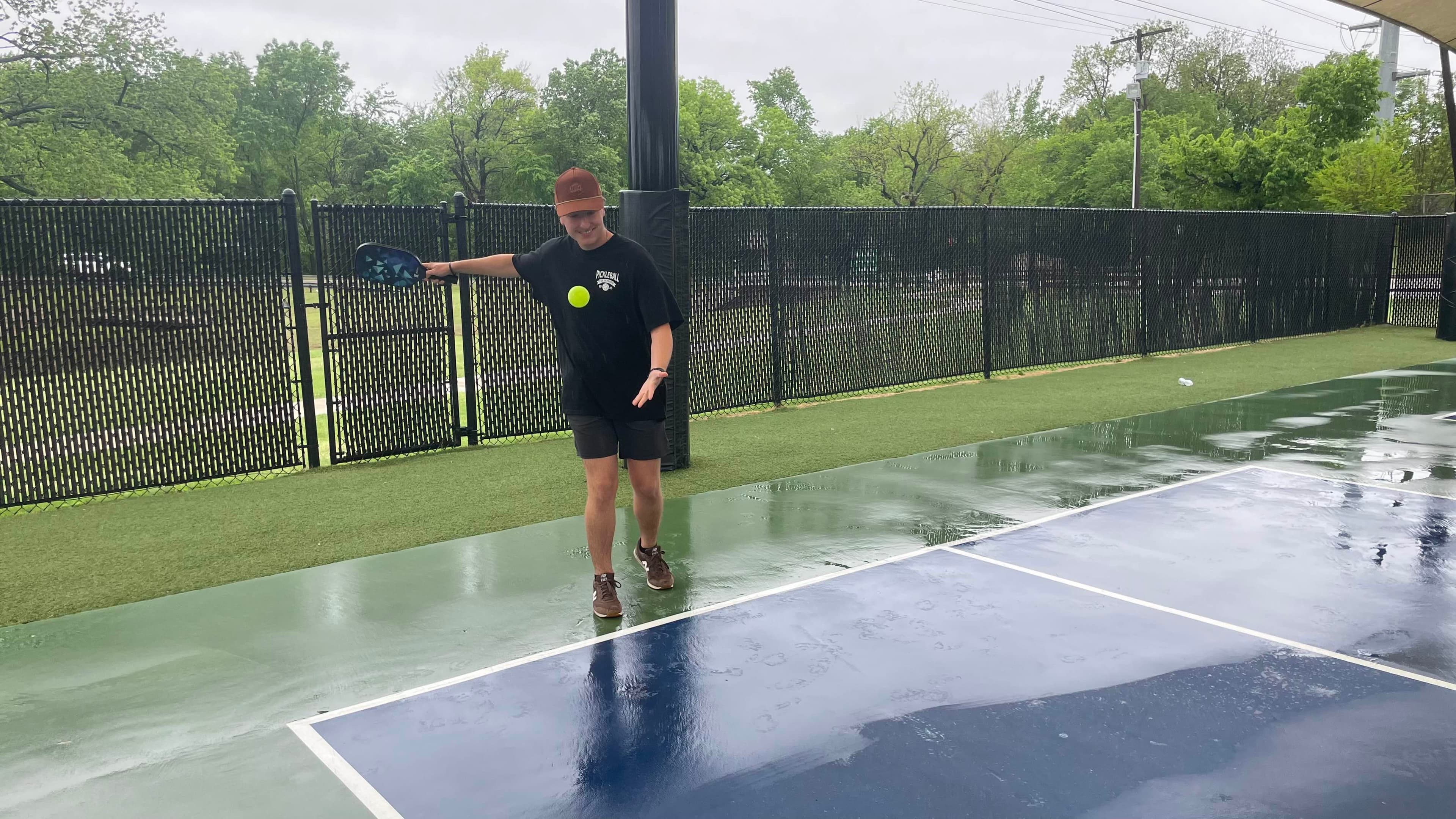 Pickleball action