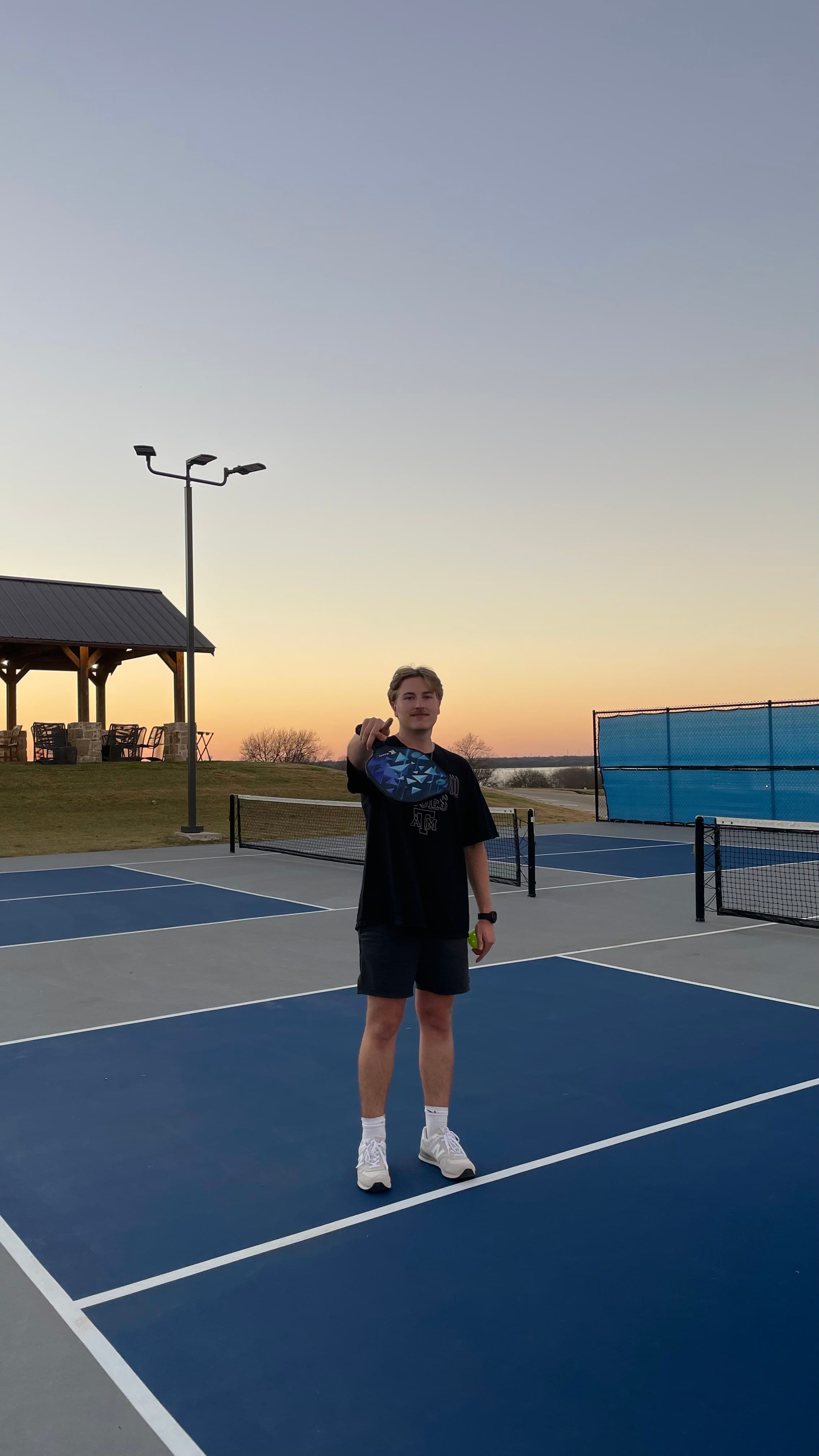 Pickleball action